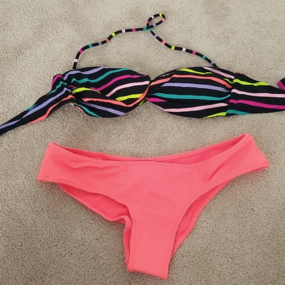 NEW Victoria's secret bikini set s/p neon brand new
